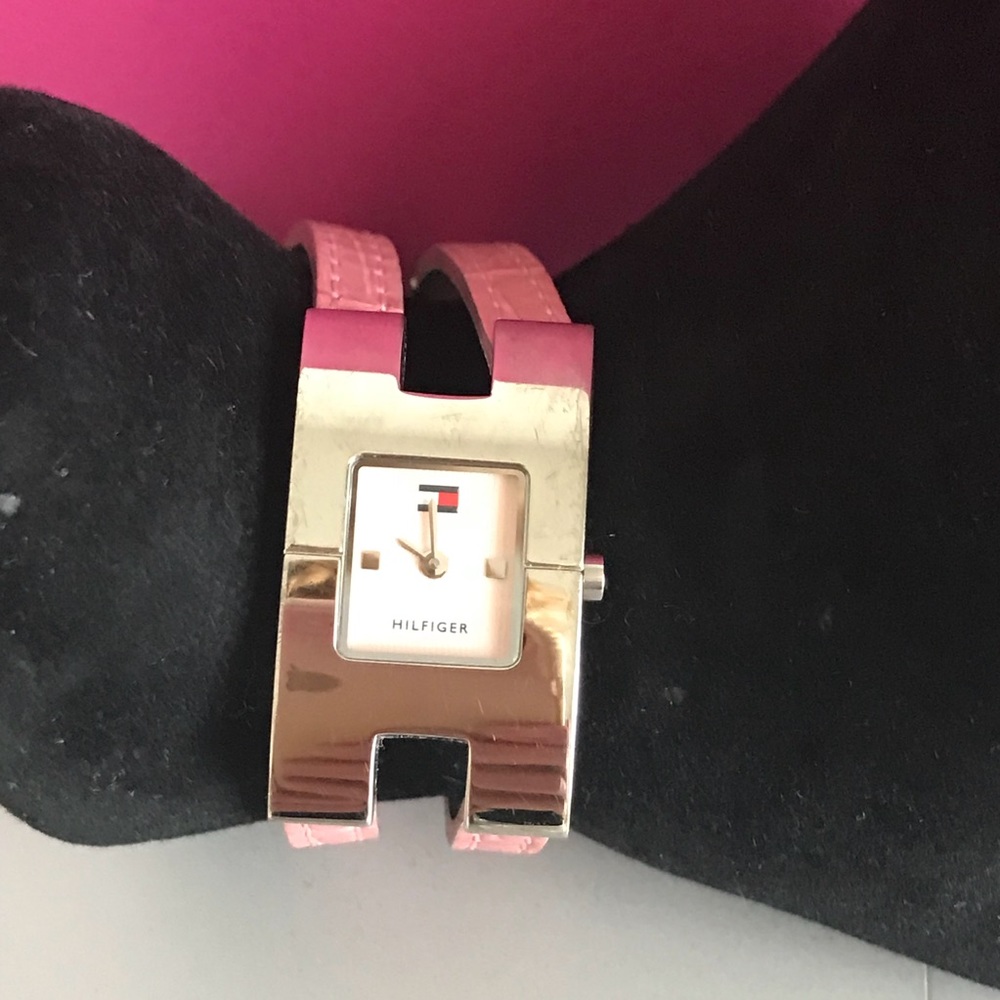 Tommy Hilfiger Pink/Silver Retro Watch 99ft. Water Resistant!